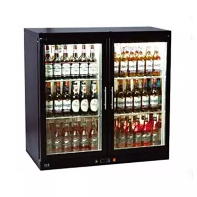 CSA İnox Csa Karacasan Çift Kapılı Set Üstü Bar Arkası Şişe Soğutucu Buzdolabı (210 Litre)