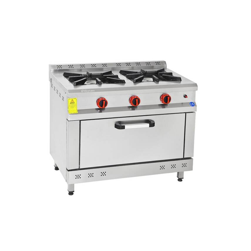HMK-KZG1060 GAZLI KUZİNE DOĞALGAZLI CE 100*60*85 2+1 FIRIN - 1