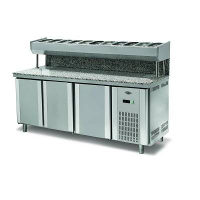 EMPERO Granitli Pizza ve Salata Buzdolabı 3 Kapılı EMP.200.80.01-PSYG