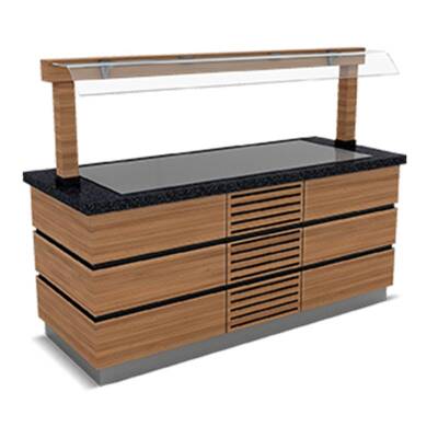 Empero Kapadokya Paslanmaz Soğuk Servis Ünitesi, Nefeslikli, 100x90x90/155 cm : 119.KPD.P.SSU.01