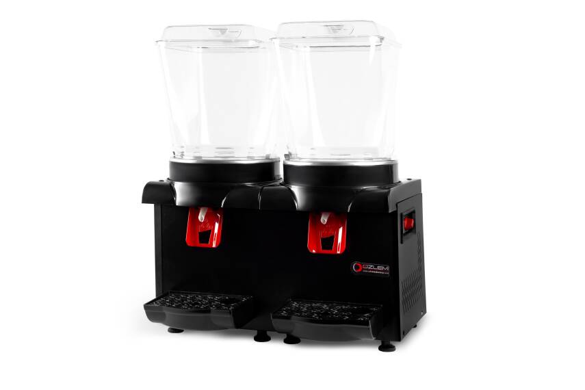 Özlem 10+10 Lt. Limonata Ayran Makinesi Manuel, Siyah - 1