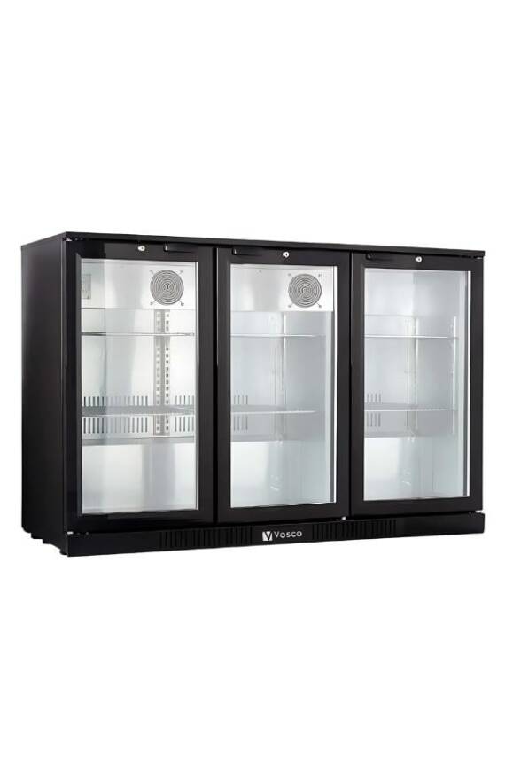 VBBC - 350S  Vosco Bar Altı Şişe Soğutucusu Üç Kapak Siyah - 1