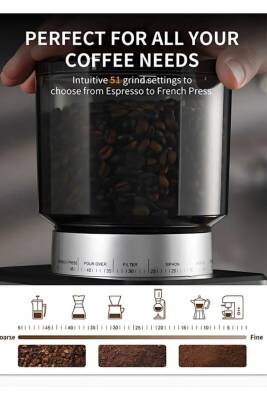 VBD-CG018 Vosco Dijital Espresso Kahve Değirmeni - 5