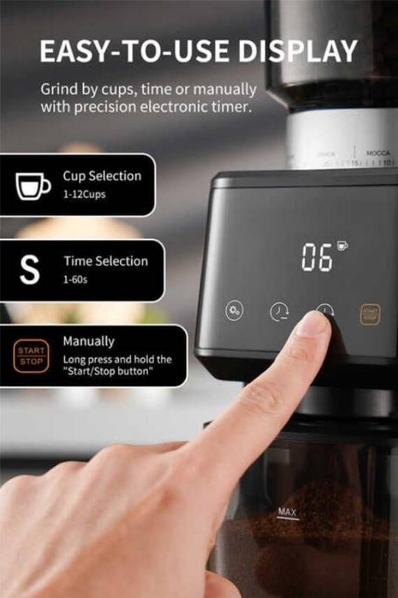 VBD-CG018 Vosco Dijital Espresso Kahve Değirmeni - 2