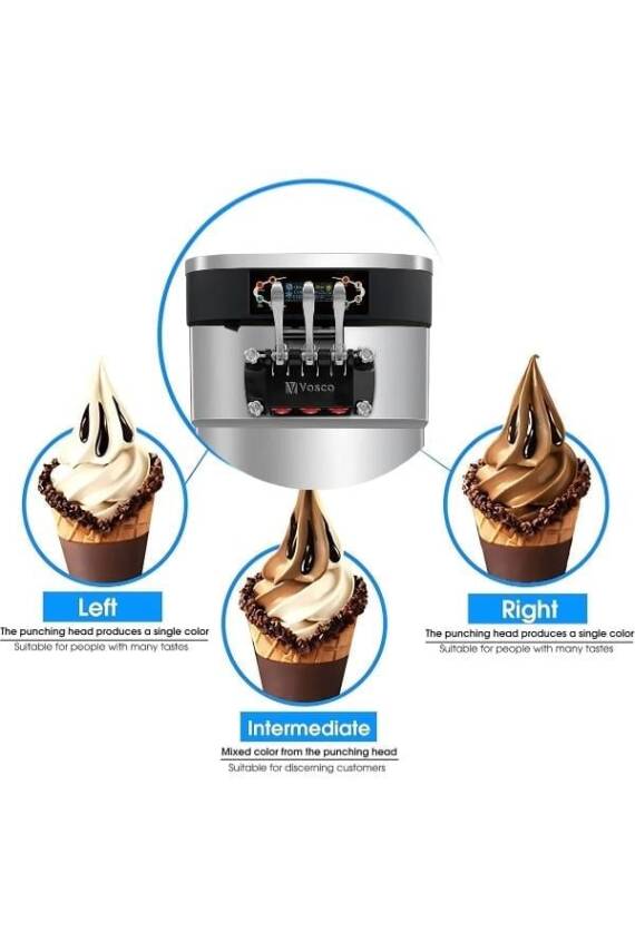 VSC-32T Vosco Pro Soft Dondurma Makinesi Set Üstü (Üç Kollu) - 3