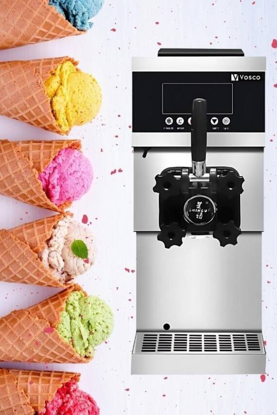 VXY-ZT960 Vosco Pro Silver Soft Dondurma Makinası Set Üstü (Tek Kollu) - 1